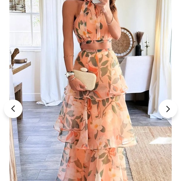 Flower Garden Crop top set new size medium - Picture 4 of 11